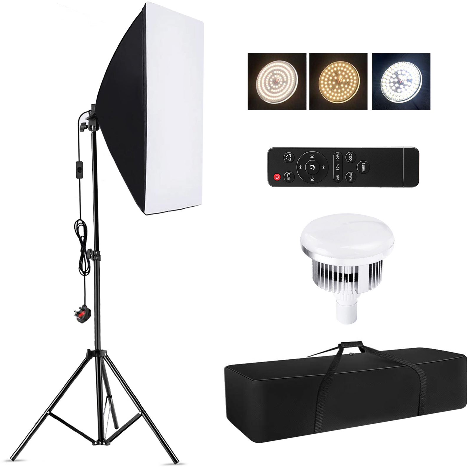 Photography Lighting Softbox - Kit de Iluminação para Estúdio Fotográfico