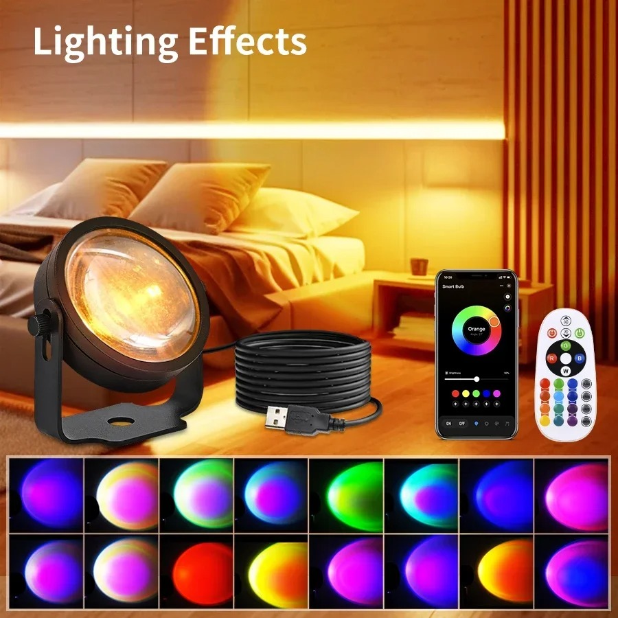 Photography Lighting Diy - Lâmpada Projetora LED Inteligente com Efeito