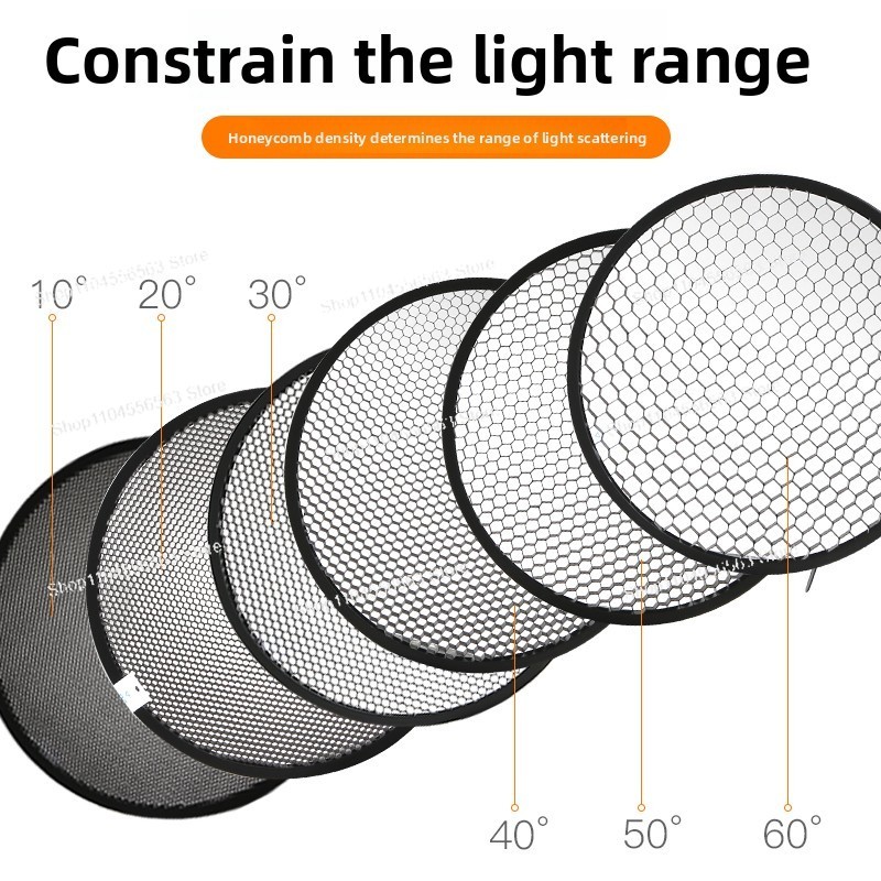 Photography Lighting Grid - Grelha Padrão Honeycomb - Modificador de