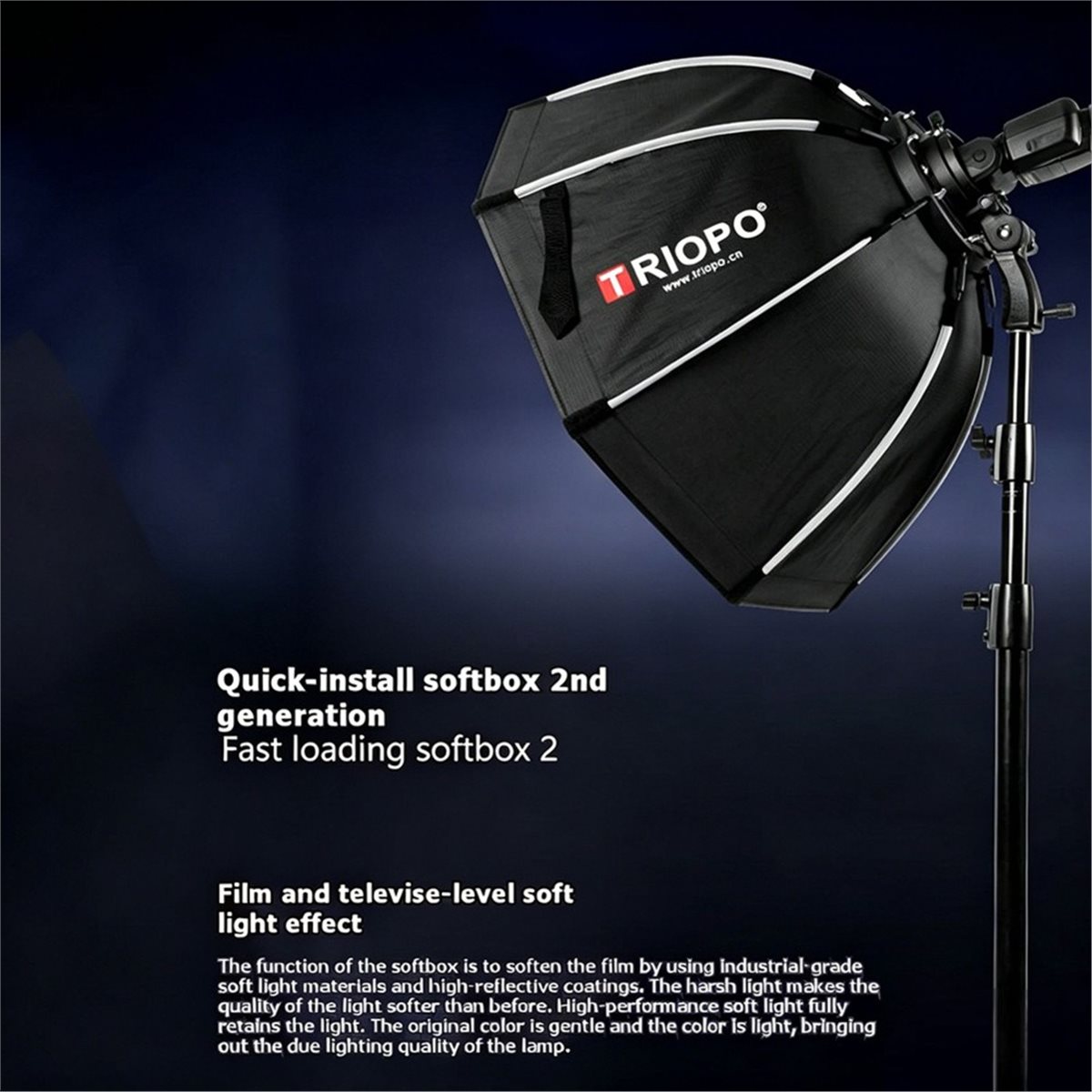 Photography Lighting Grid - Difusor de Fotografia Octogonal Dobrável L70A