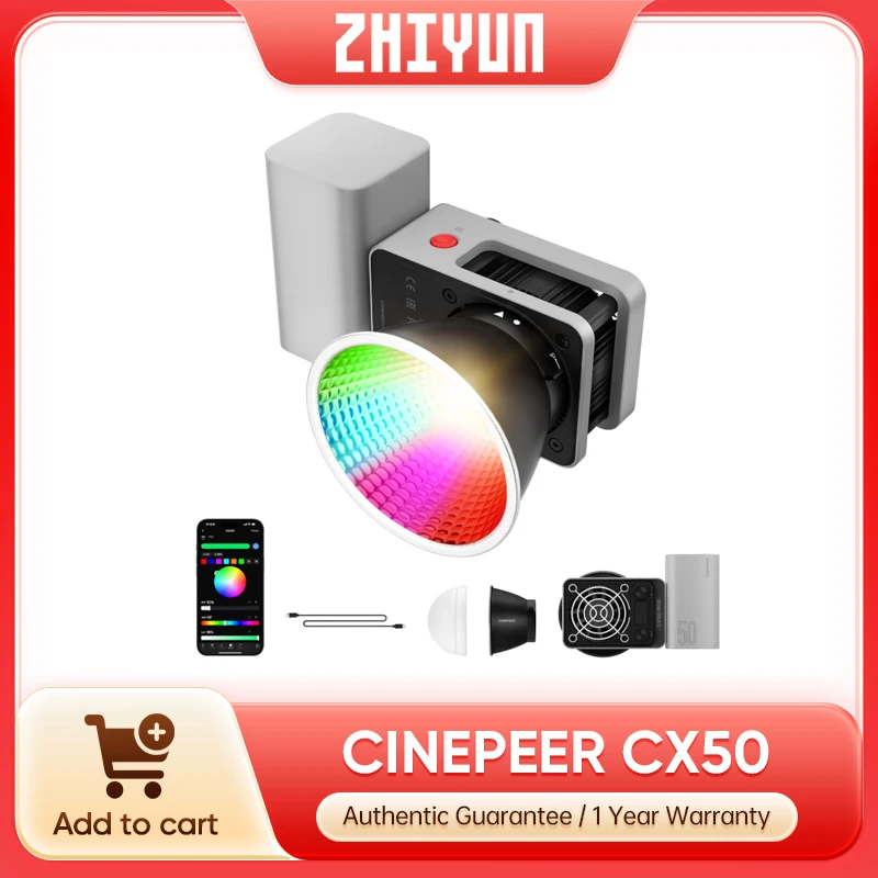 Luz de vídeo Zhiyun CINEPEER C - Photography Lighting Kit Portable avaliação e preço