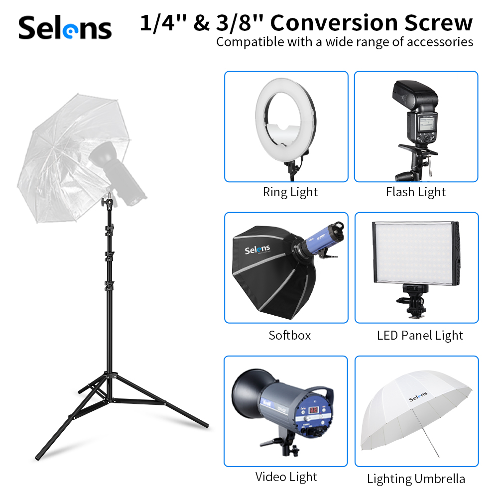 Tripé de Iluminação Selens 2.2 - Photography Lighting Softbox avaliação e preço