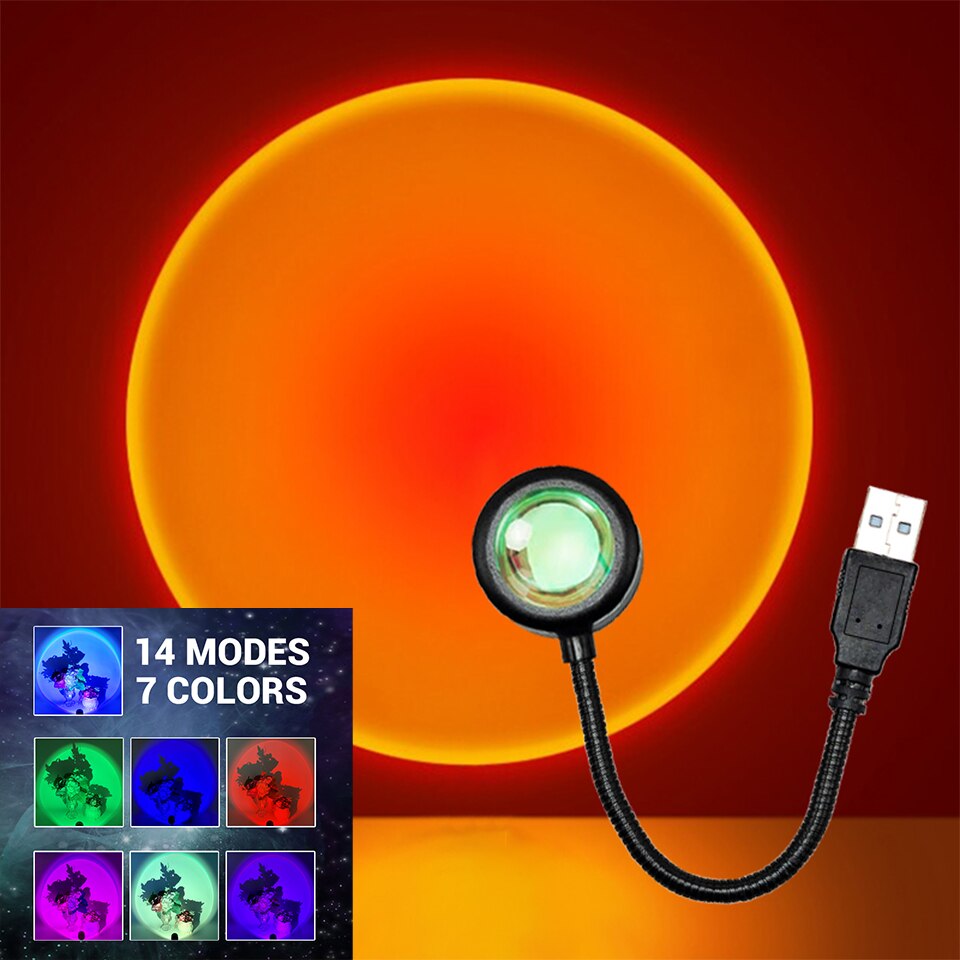 Zk40 led pôr do sol lâmpada ni - Photography Lighting Diy avaliação e preço