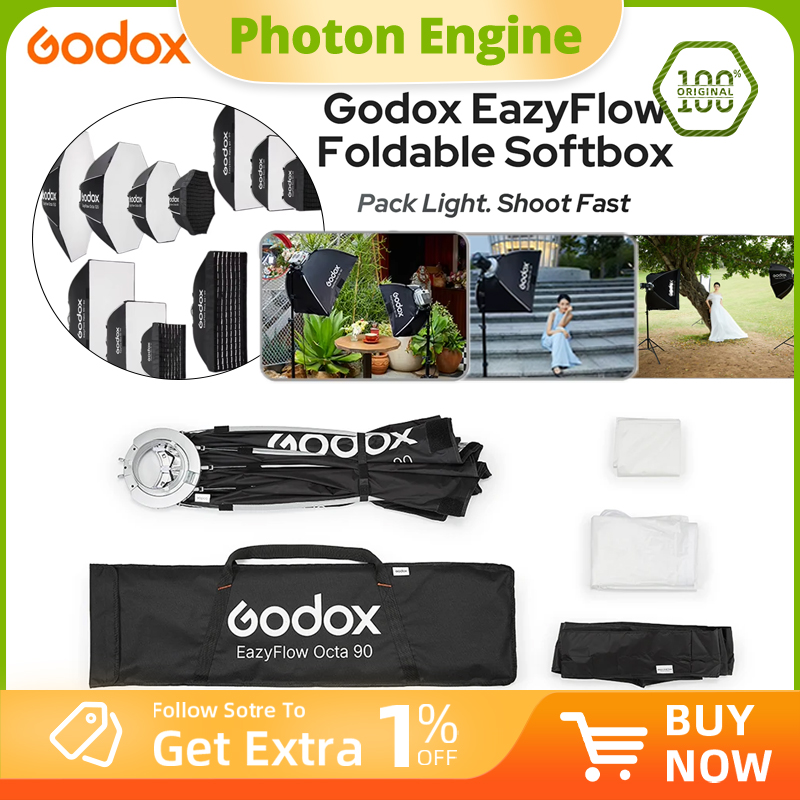 Softbox dobrável Godox EazyFlo - Photography Lighting Softbox avaliação e preço
